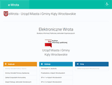 Tablet Screenshot of e-wrota.katywroclawskie.pl